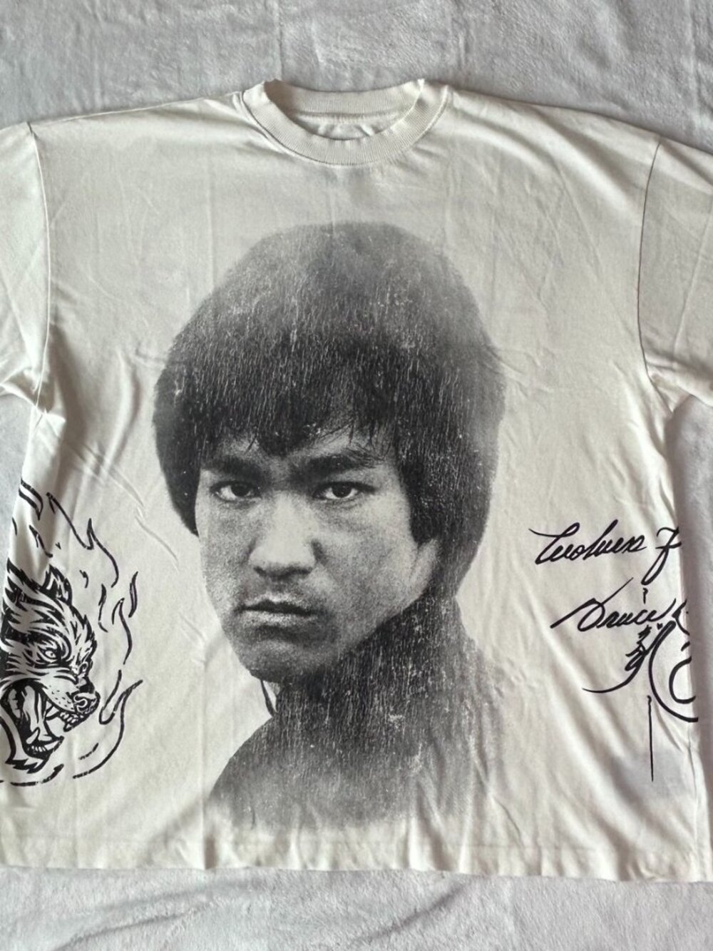 Darc Sport Bruce Lee Collaboration White T-Shirt - Large